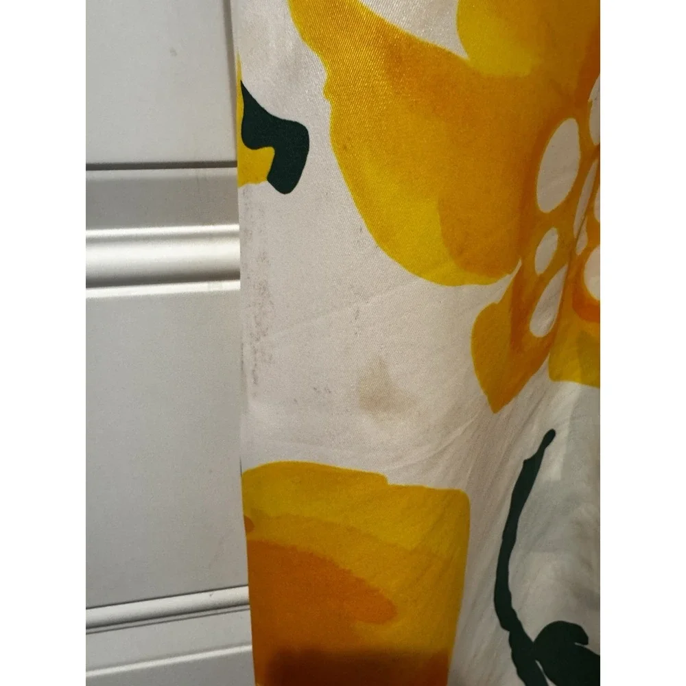 Vintage‎ Malia Honolulu Floral Maxi Dress Hawaiian Aloha Yellow Orange Sz S 70s - Picture 12 of 16
